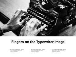 Fingers on the typewriter image