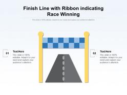 Finish line with ribbon indicating race winning