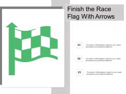 Finish The Race Flag With Arrows