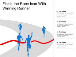 Finish the race icon with winning runner