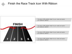 Finish the race track icon with ribbon