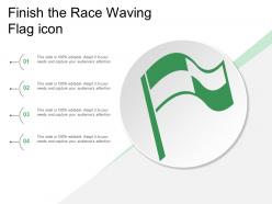 Finish the race waving flag icon