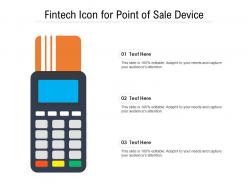 Fintech icon for point of sale device