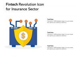 Fintech Revolution Icon For Insurance Sector