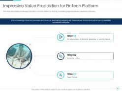 Fintech solutions company investor funding elevator pitch deck ppt template