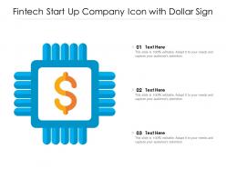 Fintech Start Up Company Icon With Dollar Sign