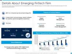 Fintech startup capital funding elevator pitch deck ppt template