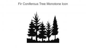 Fir Coniferous Tree Monotone Icon In Powerpoint Pptx Png And Editable Eps Format