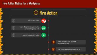 Fire Action Poster For Fire Emergency Training Ppt