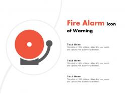 Fire alarm icon of warning