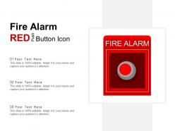 Fire alarm red push button icon