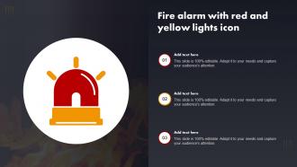 Fire Alarm With Red And Yellow Lights Icon