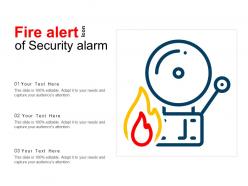 Fire alert icon of security alarm