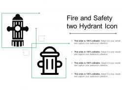Fire and safety two hydrant icon