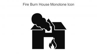 Fire Burn House Monotone Icon In Powerpoint Pptx Png And Editable Eps Format