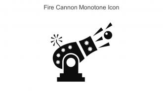 Fire Cannon Monotone Icon In Powerpoint Pptx Png And Editable Eps Format
