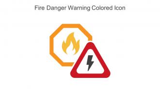 Fire Danger Warning Colored Icon In Powerpoint Pptx Png And Editable Eps Format