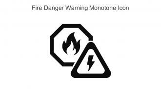 Fire Danger Warning Monotone Icon In Powerpoint Pptx Png And Editable Eps Format