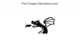 Fire Dragon Monotone Icon In Powerpoint Pptx Png And Editable Eps Format