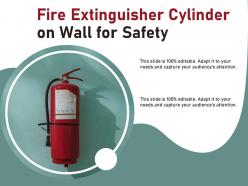 Fire extinguisher cylinder on wall for safety