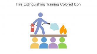 Fire Extinguishing Training Colored Icon In Powerpoint Pptx Png And Editable Eps Format
