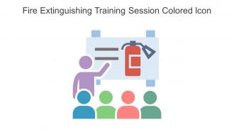 Fire Extinguishing Training Session Colored Icon In Powerpoint Pptx Png And Editable Eps Format