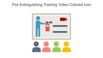Fire Extinguishing Training Video Colored Icon In Powerpoint Pptx Png And Editable Eps Format
