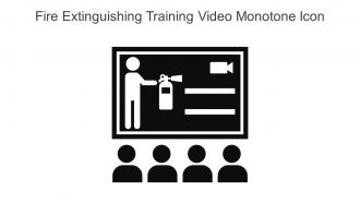Fire Extinguishing Training Video Monotone Icon In Powerpoint Pptx Png And Editable Eps Format