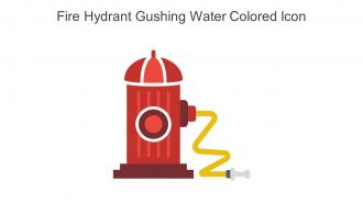 Fire Hydrant Gushing Water Colored Icon In Powerpoint Pptx Png And Editable Eps Format