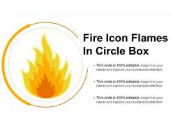 Fire icon flames in circle box