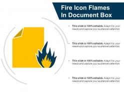 Fire icon flames in document box