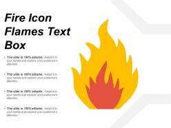 Fire icon flames text box