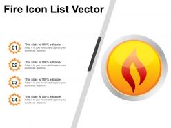 Fire Icon List Vector PPT Images Gallery