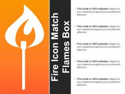Fire icon match flames box