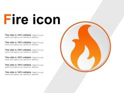 Fire icon ppt slide template
