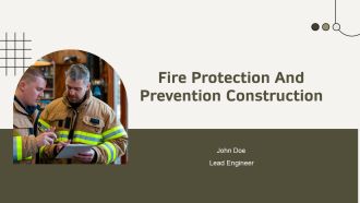 Fire Protection And Prevention Construction PPT Outline ACP