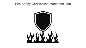 Fire Safety Certification Monotone Icon In Powerpoint Pptx Png And Editable Eps Format