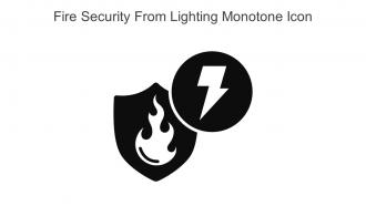 Fire Security From Lighting Monotone Icon In Powerpoint Pptx Png And Editable Eps Format
