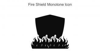 Fire Shield Monotone Icon In Powerpoint Pptx Png And Editable Eps Format