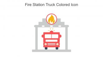 Fire Station Truck Colored Icon In Powerpoint Pptx Png And Editable Eps Format