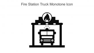Fire Station Truck Monotone Icon In Powerpoint Pptx Png And Editable Eps Format