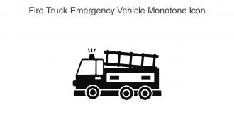 Fire Truck Emergency Vehicle Monotone Icon In Powerpoint Pptx Png And Editable Eps Format