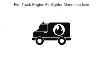 Fire Truck Engine Firefighter Monotone Icon In Powerpoint Pptx Png And Editable Eps Format