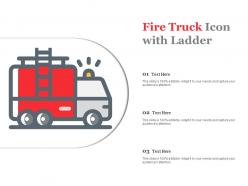 Fire truck icon with ladder