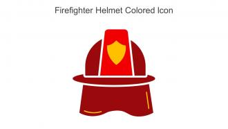 Firefighter Helmet Colored Icon In Powerpoint Pptx Png And Editable Eps Format