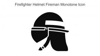 Firefighter Helmet Fireman Monotone Icon In Powerpoint Pptx Png And Editable Eps Format
