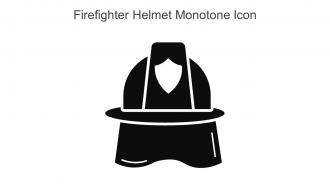 Firefighter Helmet Monotone Icon In Powerpoint Pptx Png And Editable Eps Format