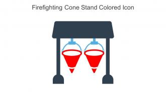 Firefighting Cone Stand Colored Icon In Powerpoint Pptx Png And Editable Eps Format