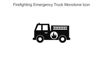 Firefighting Emergency Truck Monotone Icon In Powerpoint Pptx Png And Editable Eps Format