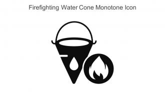 Firefighting Water Cone Monotone Icon In Powerpoint Pptx Png And Editable Eps Format